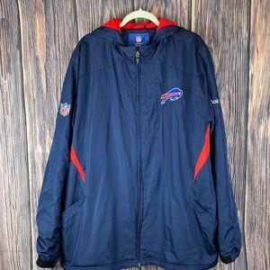 Official NFL Buffalo Bills ‘On Field’ Fleece Lined Hooded Polyester Jacket- 2XL